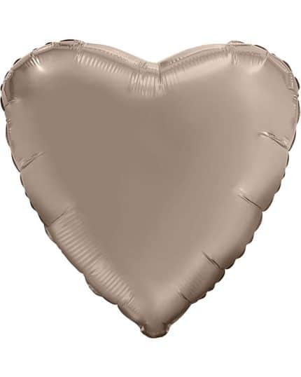 Сердце Кремовый Сатин 46см